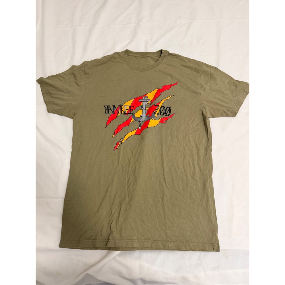 Yankee 200 US Coast Guard Graphic T-Shirt Olive Green Mens Large USCG Shark